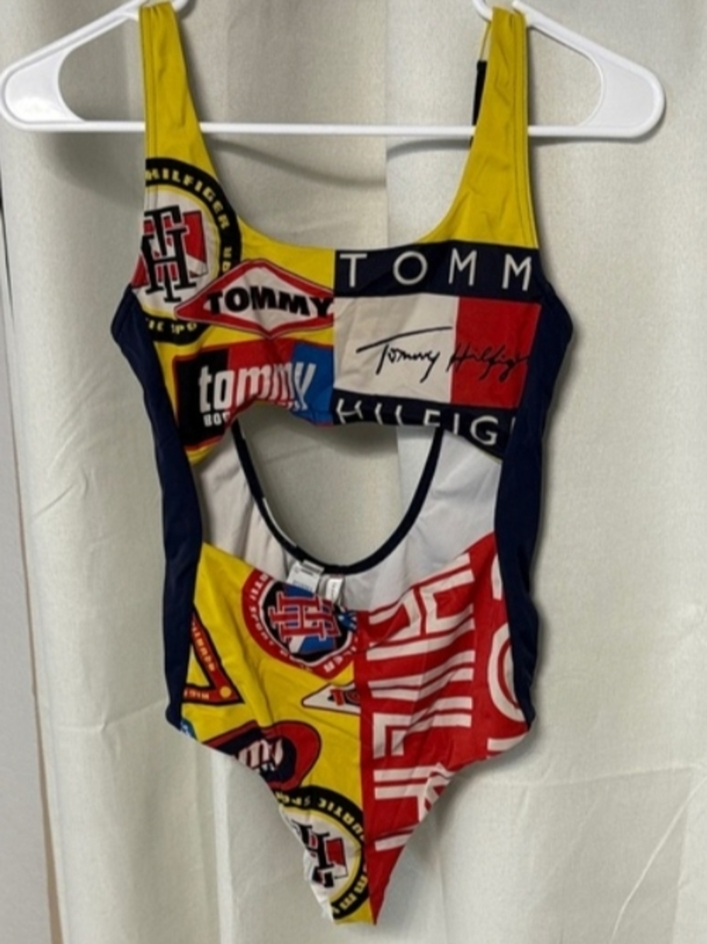Tommy Hilfiger Multicolor Logo Patchwork One-Piece Swimsuit